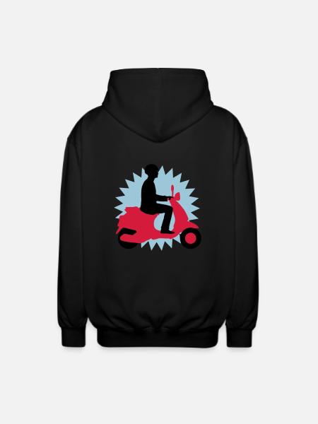 vespa_3c - Unisex Kapuzenjacke - Schwarz