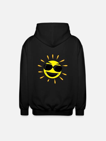 sun_shine_cool_f3 - Unisex Hooded Jacket - black