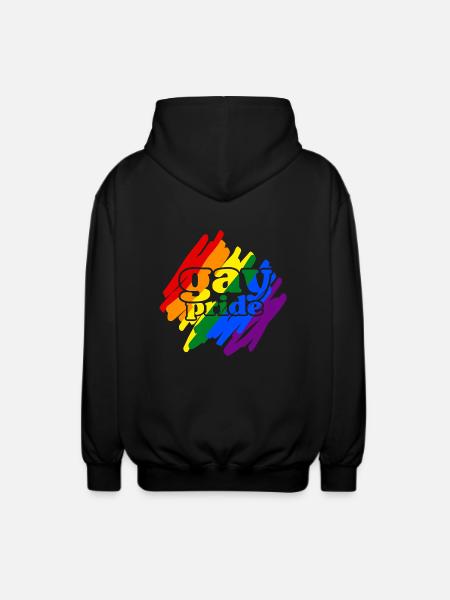 Gay__N006 - Unisex Hooded Jacket - black