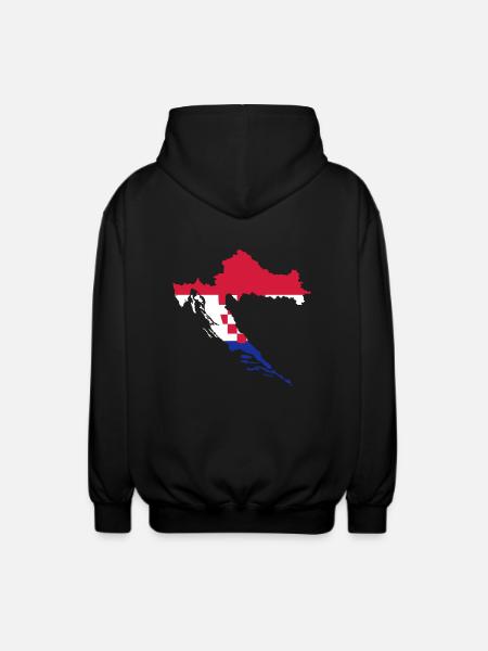 Croatia - Unisex Hooded Jacket - black