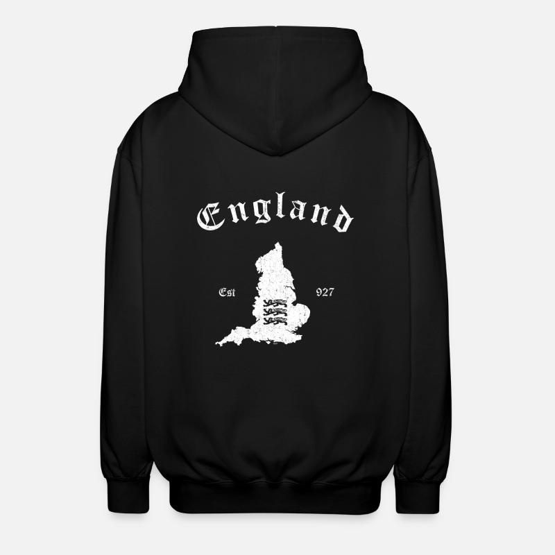 England Map - Veste à capuche unisexe - noir