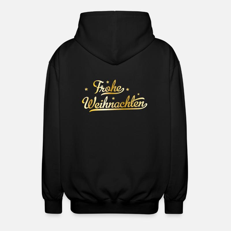 Frohe Weihnachten - Unisex Kapuzenjacke - Schwarz