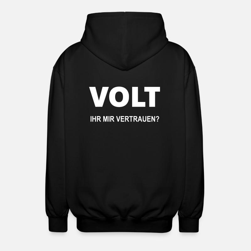 Volt you trust me - Unisex Hooded Jacket - black