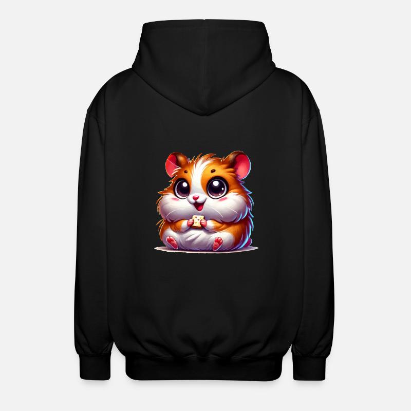 Hamster Comic - Unisex Hooded Jacket - black