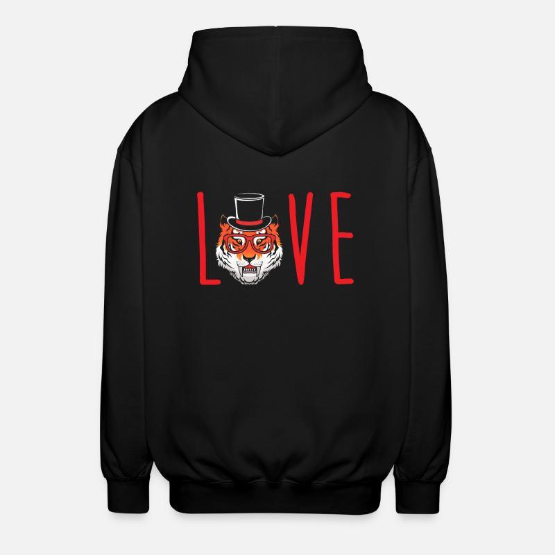 Tigre à dents de sabre - Veste à capuche unisexe - noir