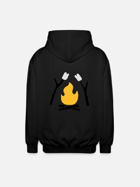 Lagerfeuer - Unisex Kapuzenjacke - Schwarz