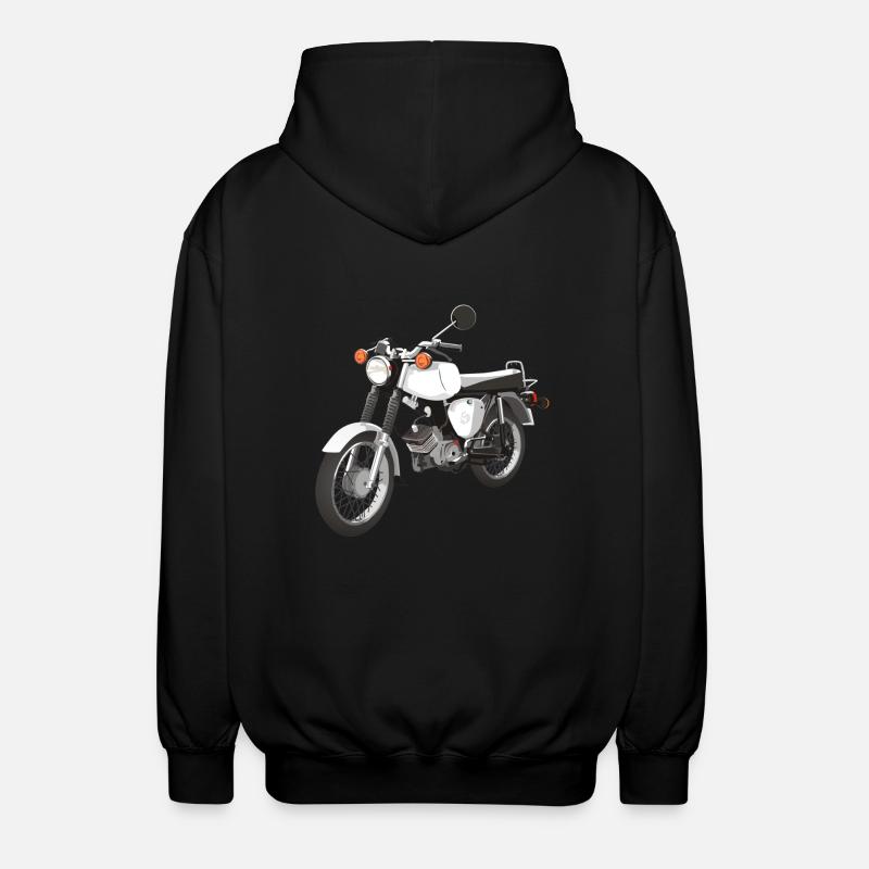 S50 white - Unisex Hooded Jacket - black