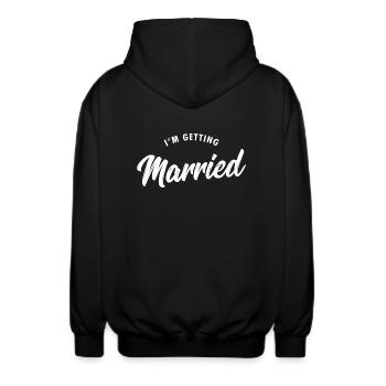 Bachelorette party - I'm getting married - Unisex Kapuzenjacke - Schwarz - Hinten - AI Model Male 185 light (185cm)
