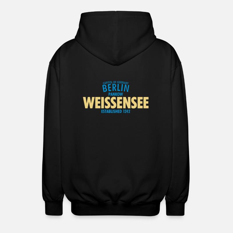 Capitol de l'Allemagne Berlin - Weissensee - Veste à capuche unisexe - noir