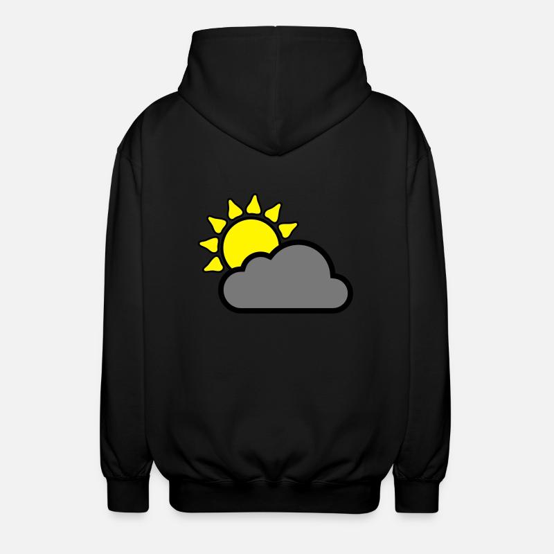 Cloud - Sun - Couverture - Soleil - Veste à capuche unisexe - noir