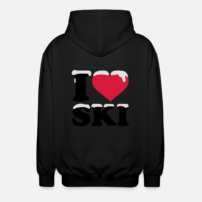 Ski - Unisex Kapuzenjacke - Schwarz