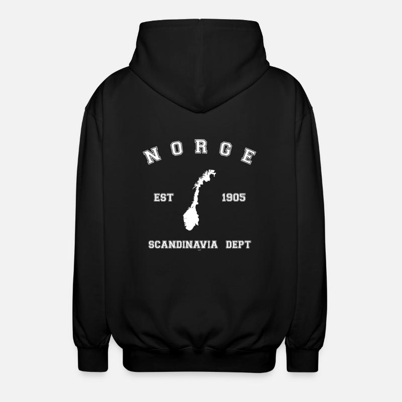 Norge - Unisex Hooded Jacket - black