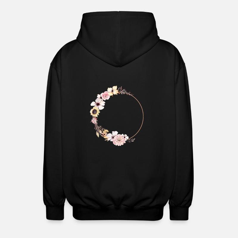 peachy_wreath - Veste à capuche unisexe - noir