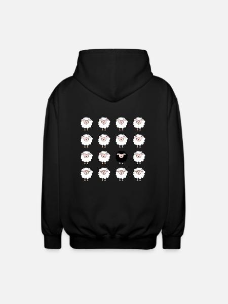 Schaf - Unisex Kapuzenjacke - Schwarz