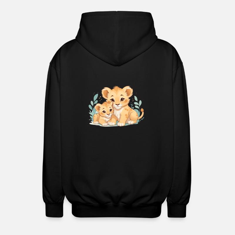 Câlins de lionceaux - Veste à capuche unisexe - noir