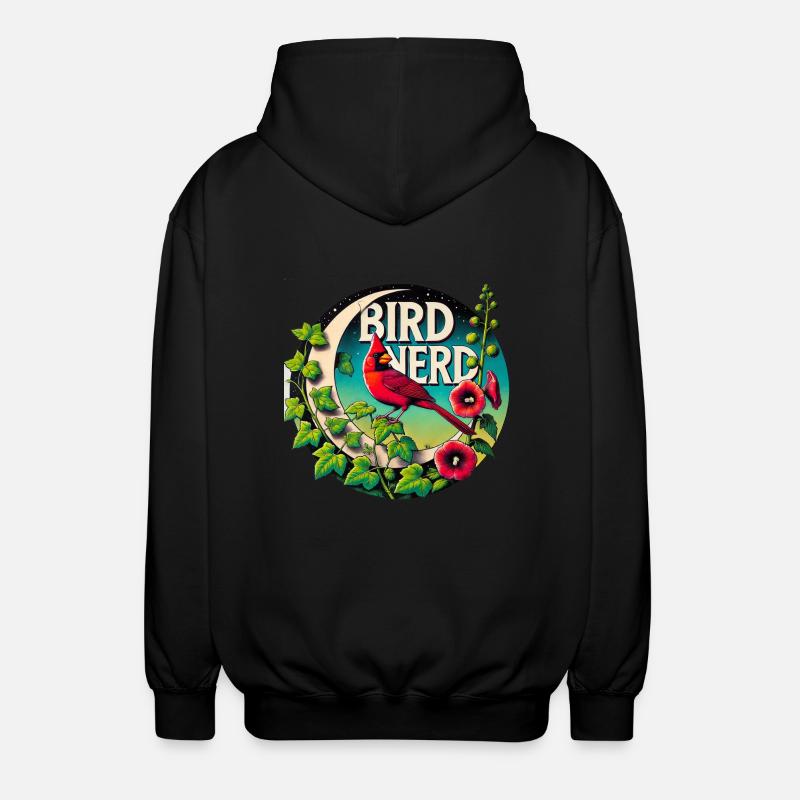 Vogel-Nerd - Unisex Kapuzenjacke - Schwarz