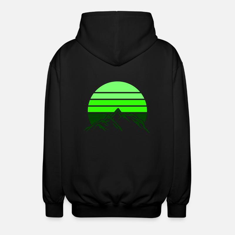 berge gebirge mountains - Unisex Kapuzenjacke - Schwarz