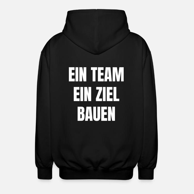 Team Team Group Building - Unisex Hooded Jacket - black