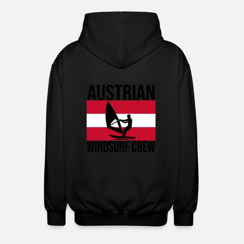 Austrian Windsurf Crew Shirt - Unisex Kapuzenjacke - Schwarz