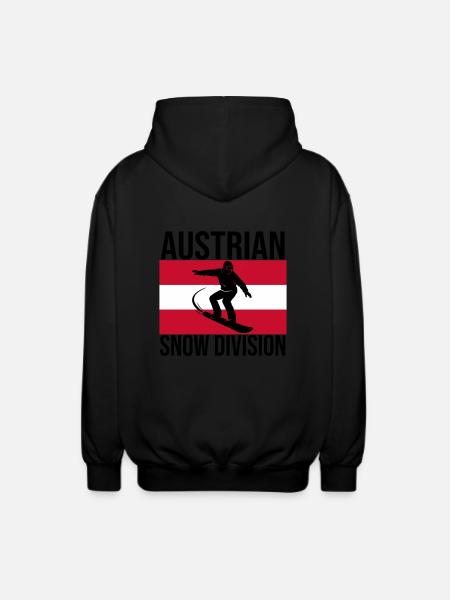 Austrian Snow Division Snowboard Tee - Unisex Hooded Jacket - black