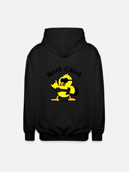rock_chick_weiss_3c - Unisex Hooded Jacket - black