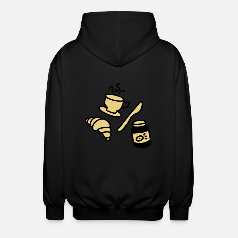 petit déjeuner - Veste à capuche unisexe - noir