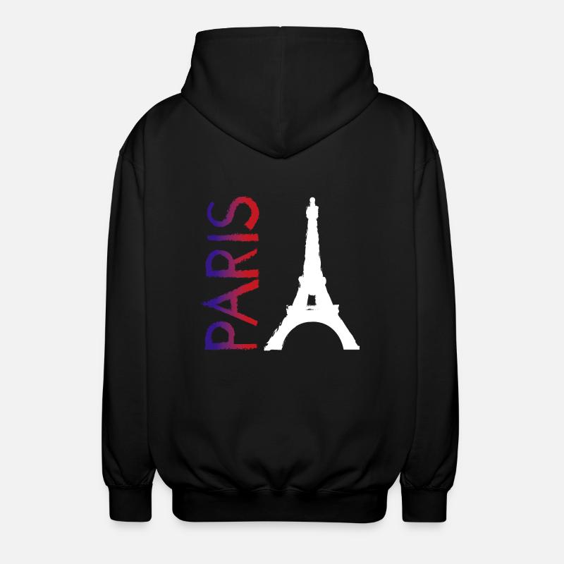 Paris - Unisex Kapuzenjacke - Schwarz