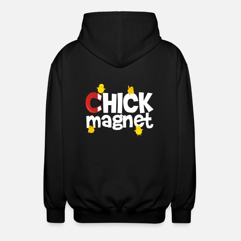 chick magnet - Unisex Kapuzenjacke - Schwarz