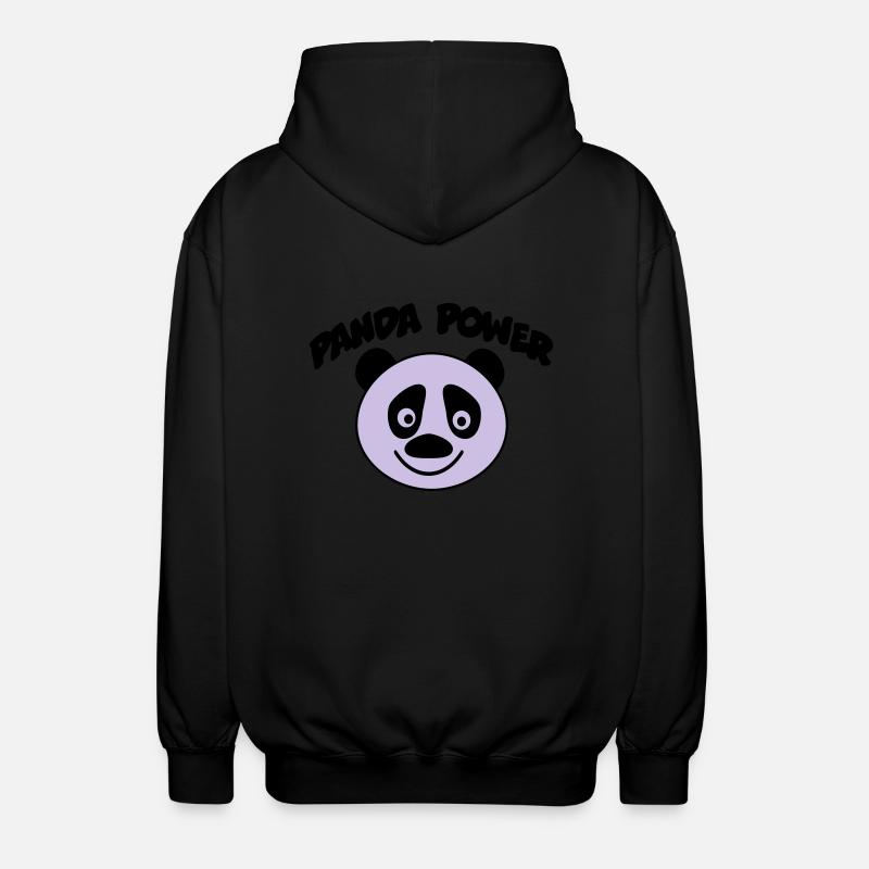 panda - Unisex Kapuzenjacke - Schwarz
