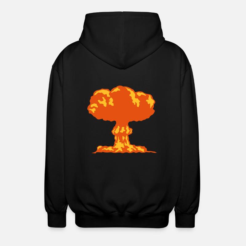 explosion champignon nucleaire atomique - Veste à capuche unisexe - noir