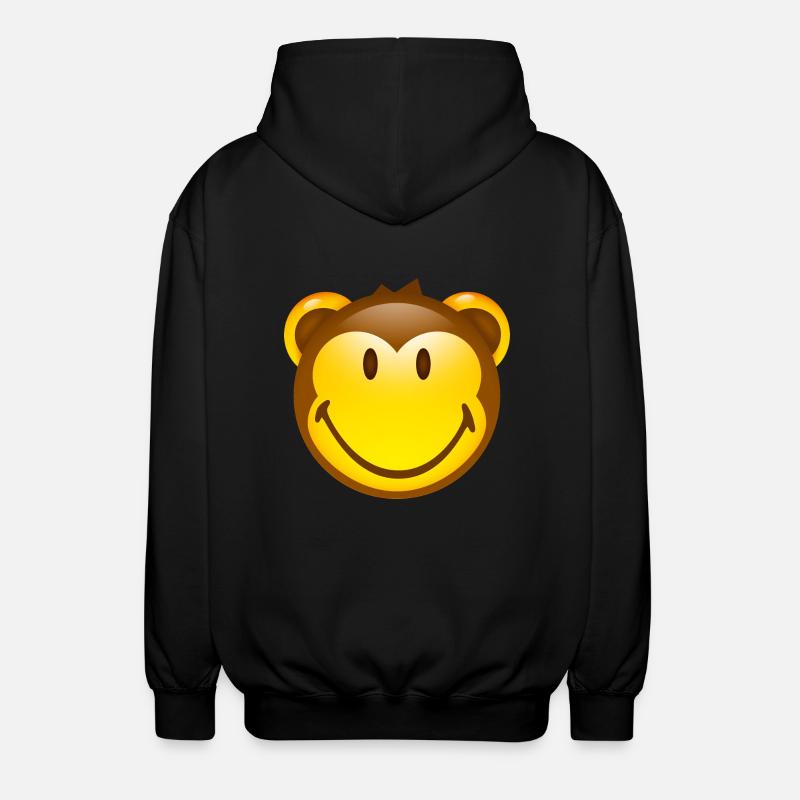 Smiley Monkey - Veste à capuche unisexe - noir
