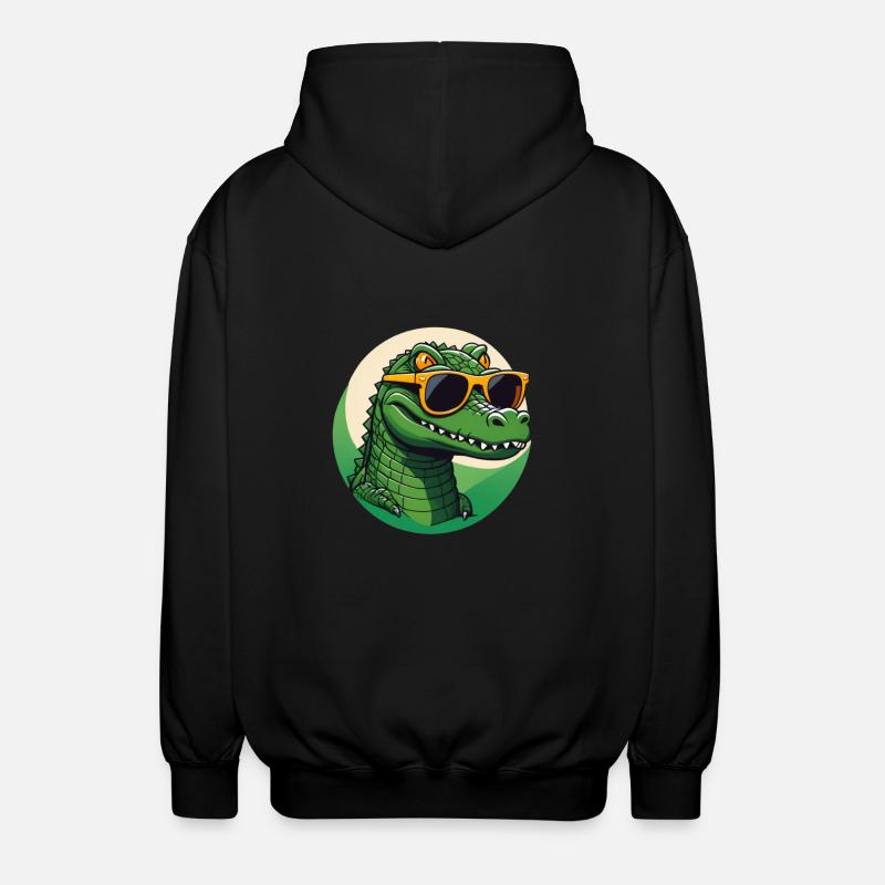 Cooles Krokodil - Unisex Kapuzenjacke - Schwarz