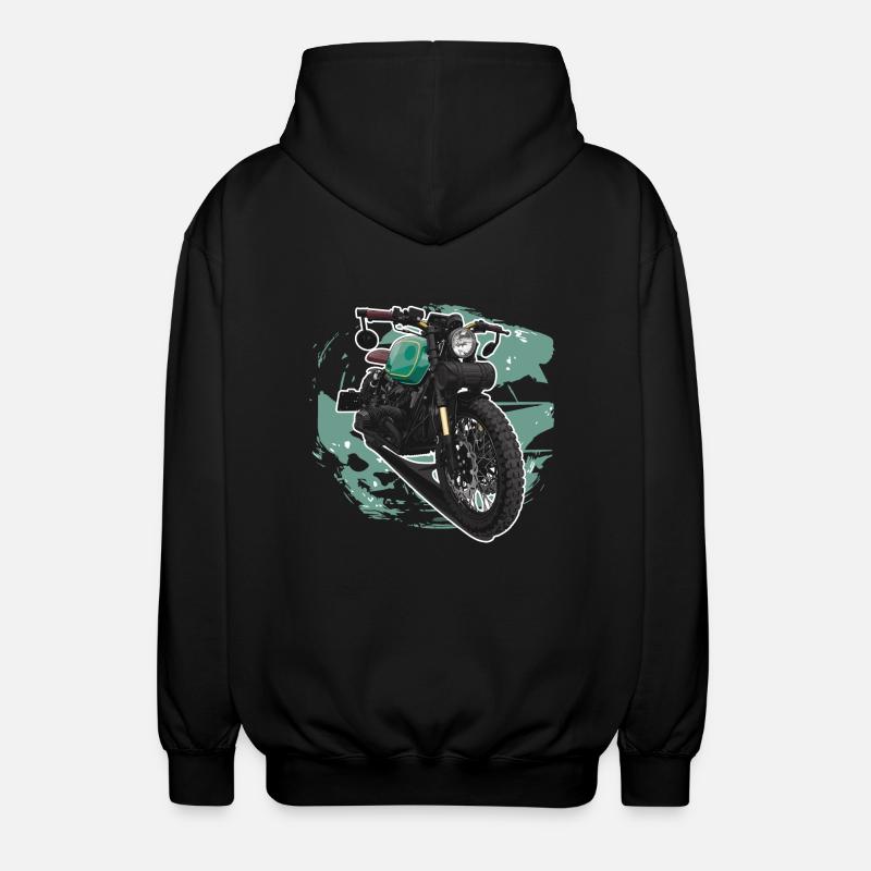 Bobber // Custom // Motorcycle - Unisex Hooded Jacket - black