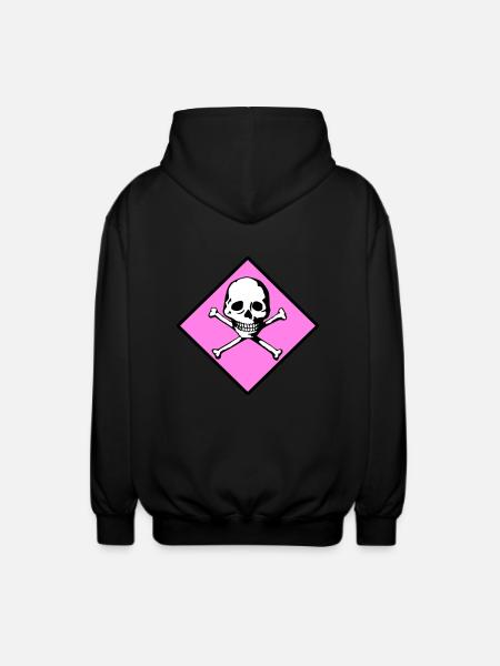 Skull and bones - Unisex Hooded Jacket - black