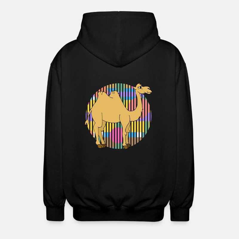 Kamel - Unisex Kapuzenjacke - Schwarz