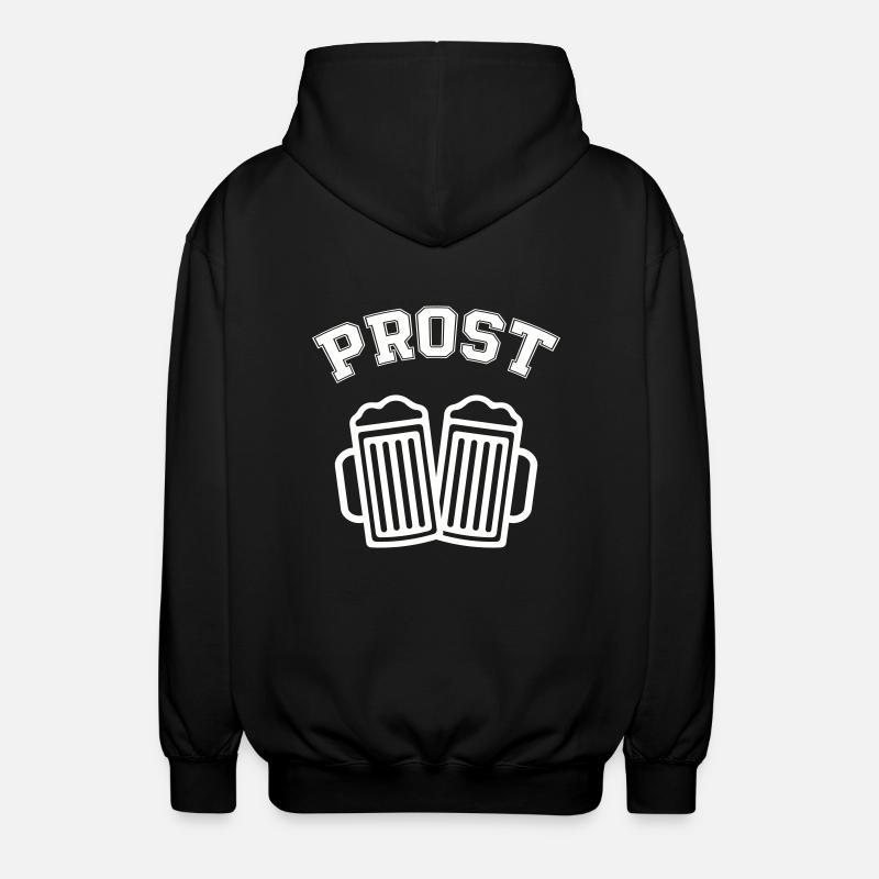 bier prost - Unisex Kapuzenjacke - Schwarz