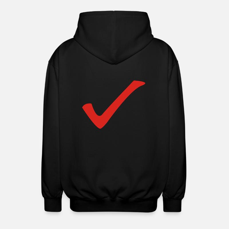 Check - hook - Unisex Hooded Jacket - black