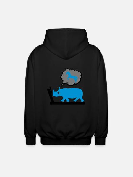 Fitness - Unisex Kapuzenjacke - Schwarz