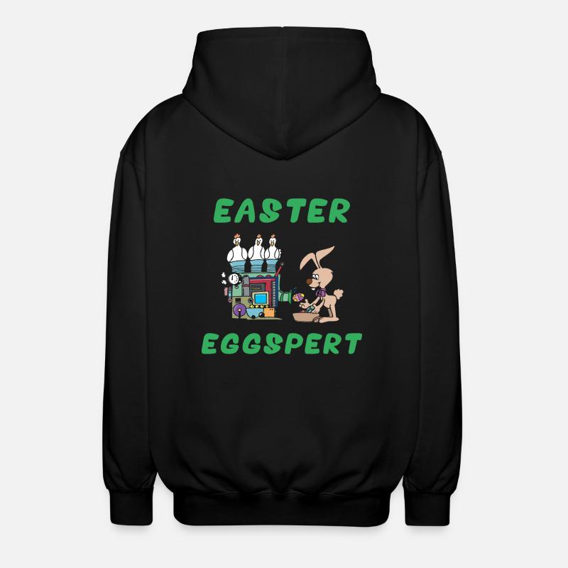 Ostern Eggspert - Unisex Kapuzenjacke - Schwarz