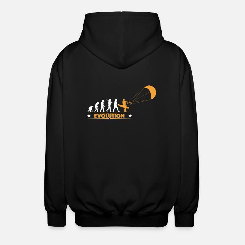 Kitesurf - evolution - Veste à capuche unisexe - noir