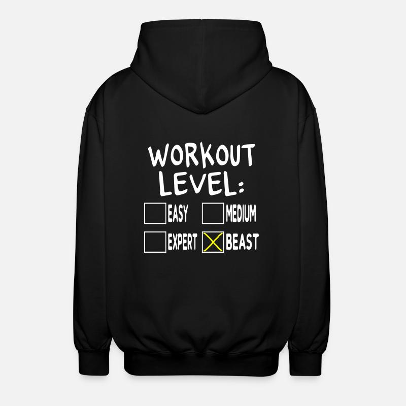 Workout Level Beast - Veste à capuche unisexe - noir