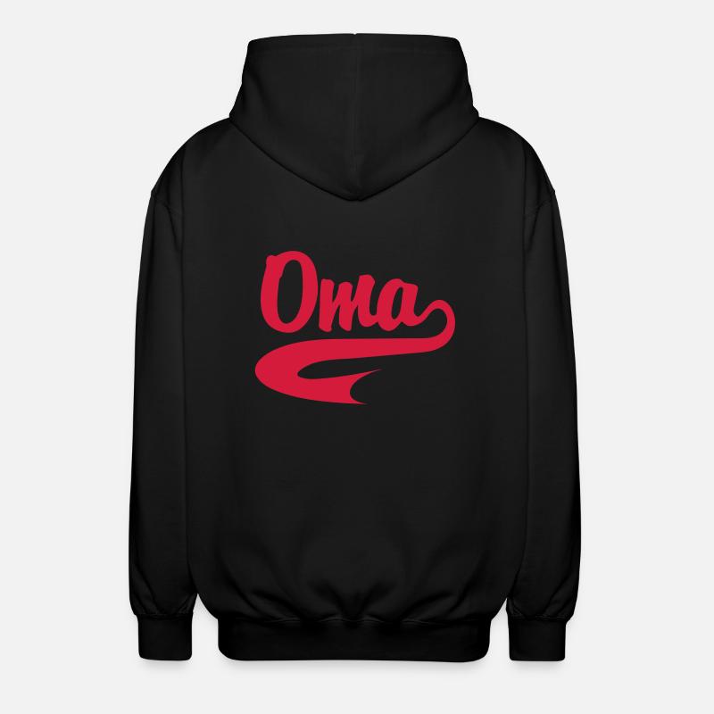 Oma Design - Unisex Kapuzenjacke - Schwarz