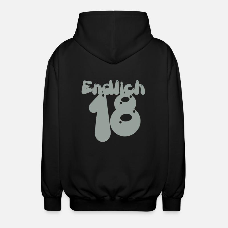 Endlich 18! - Unisex Kapuzenjacke - Schwarz