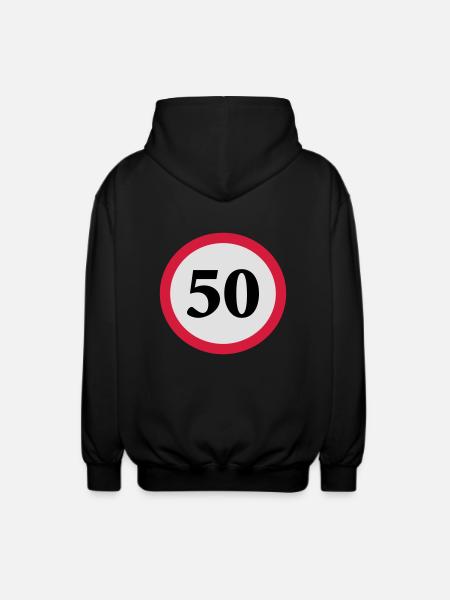 geschwindigkeitstafel_50 - Unisex Kapuzenjacke - Schwarz