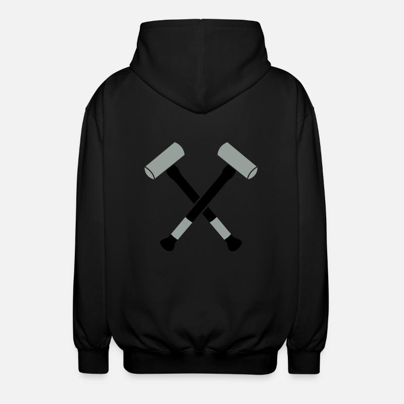 doubles marteaux de massue croisés - Veste à capuche unisexe - noir