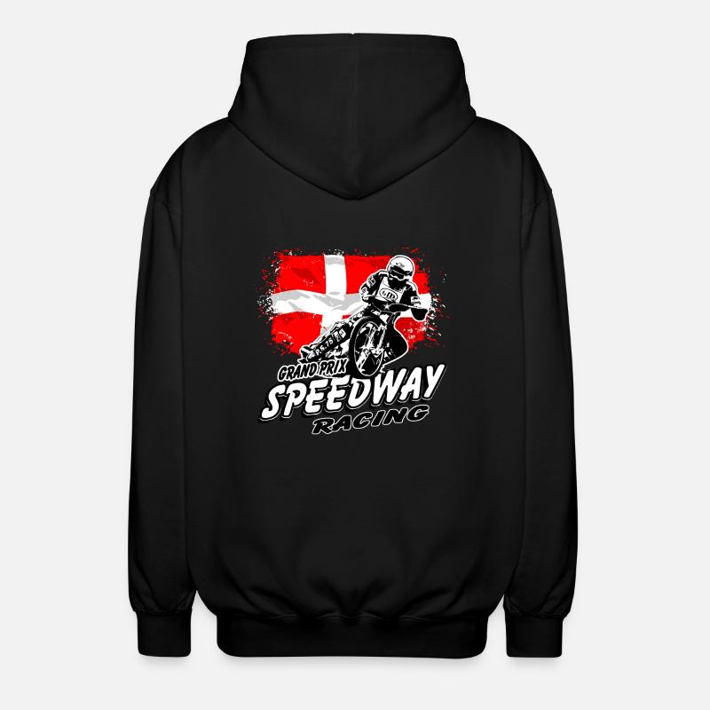 Speedway - Denmark Flag - Unisex Kapuzenjacke - Schwarz