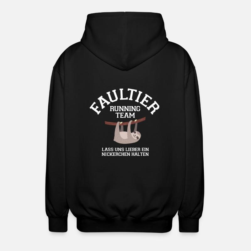 Faultier Running Team... - Unisex Hooded Jacket - black
