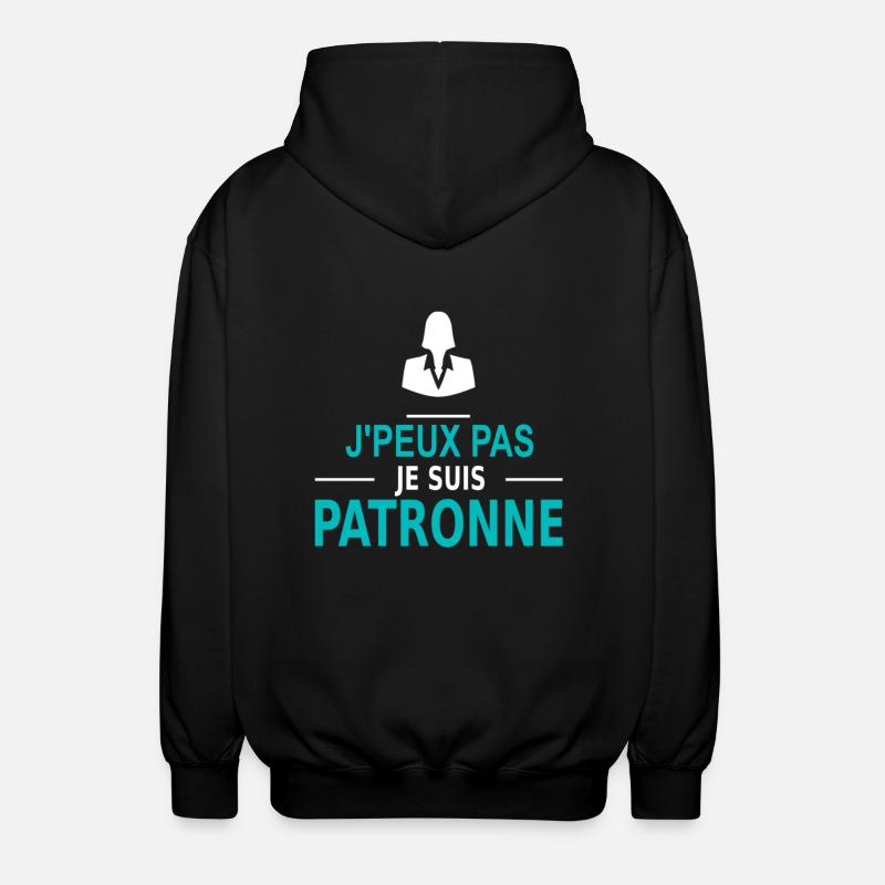 j'peux pas je suis patronne - Unisex Kapuzenjacke - Schwarz