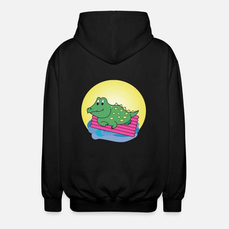 Kai Krokodil - Geschenk - Geschenkidee - Unisex Kapuzenjacke - Schwarz