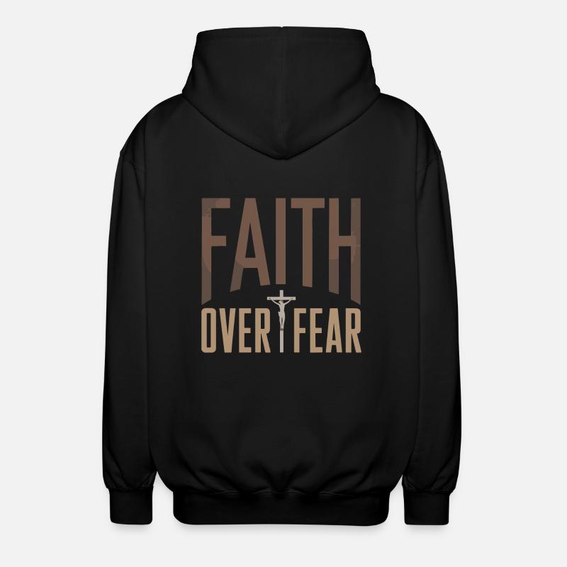 Glaube statt Angst - Unisex Kapuzenjacke - Schwarz
